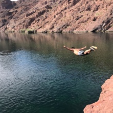 when you find that perfect spot for cliff jumping